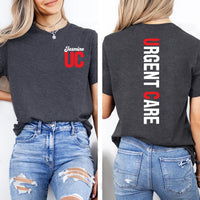 Personalized Urgent Care Shirt, Emergency Medicine Shirt, Urgent Care Staff Tee, Front Back