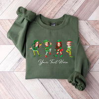 Custom Face Christmas Elf Sweatshirt, Personalized Family Photo Gift Shirt, Christmas Elf Sweatshirt