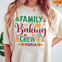 Personalized Family Baking Crew Shirt, Custom Holiday Baking Shirt, Family Baking Tee