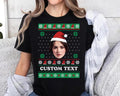 Personalized Photo Ugly Christmas Shirt, Custom Face Shirt, Funny Ugly Christmas Tee