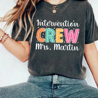 Intervention Crew Shirt, Early Intervention Shirt, Intervention Teacher Tee