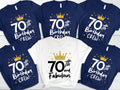 70 And Fabulous Shirt, 70th Birthday Crew Shirts for Women, Matching Family Birthday Tee