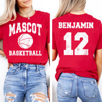 Basketball Mom Custom Name and Number Shirt, Game Day Basketball Mom Shirt, Personalized Basketball Team Tee, Front Back