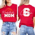Basketball Mom Custom Name and Number Shirt, Game Day Basketball Mom Shirt, Personalized Basketball Team Tee, Front Back
