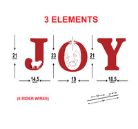 Nativity JOY Yard Sign with Stakes, Christmas Outdoor Religious Lawn Decor, Holy Family Nativity Scene Garden Decoration Porch Patio Xmas