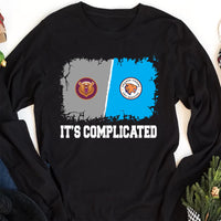 Custom House Divided Long Sleeve Shirt, Personalized Two Sports Team Tee, Football, Baseball, Hockey Basketball Tee