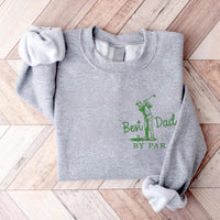 Best Dad By Par Embroidered Sweatshirt, Golf Dad Hoodie, Dad Golf Shirt, Golf Player Long Sleeve Shirt, Father's Day Gift, Daddy Birthday