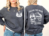 Follow The Word Christian Sweatshirt, Western Bible Verse Shirt, Christian Sweatshirt, Front Back