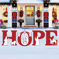 HOPE Nativity Yard Sign with Stakes, Religious Christmas Outdoor Decor, Holy Family Nativity Lawn Sign for Porch, Garden & Holiday Display