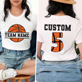 Personalized Basketball Shirt, Team Name Shirt, Basketball Name and Number Tee, Front Back