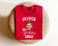 Personalized Birthday Photo Shirt, Custom Face Name Tee, Birthday Party Shirt