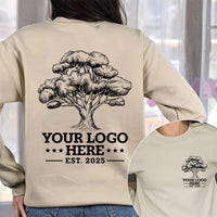 Custom Logo Sweatshirt, Personalized Shirt for Men and Women, Kid Custom Logo Sweatshirt, Unisex Toddler & Kid Sweatshirt, Front Back