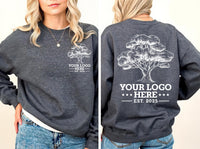 Custom Logo Sweatshirt, Personalized Shirt for Men and Women, Kid Custom Logo Sweatshirt, Unisex Toddler & Kid Sweatshirt, Front Back