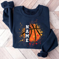 Personalized Basketball Sweatshirt, Custom Basketball Team Tee, Basketball Player Name Sweatshirt