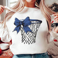 Coquette Basketball Sweatshirt, Basketball Mom Tee, Basketball Coquette Bow Sweatshirt