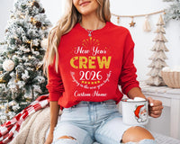 Custom 2026 New Year Family Crew Shirt, Matching Holiday Crewneck, New Year’s Eve Family Outfit
