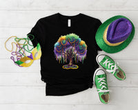 Mardi Gras Bead Tree Shirt, New Orleans Carnival Tee, Mardi Gras Parade Shirt