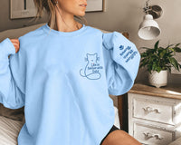 Cat Mom Embroidered Sweatshirt, Funny Cat Lover Hoodie, Cat Mom Shirt, Cute Cat Long Sleeve Shirt, Funny Cat Lover Gift for Women