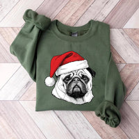Custom Christmas Pet Face Sweatshirt, Personalized Pet Photo Tee, Pet Portrait Sweatshirt