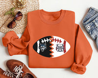 Custom House Divided Sweatshirt, Personalized Two Sports Team Shirt, Football, Baseball, Hockey, Basketball Sweatshirt