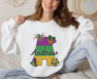 Mardi Gras Custom Name Sweatshirt, Mardi Gras Carnival 2026 Tee, Fat Tuesday Parade Sweatshirt