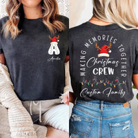 Custom Family Christmas Shirt, Two-Sides Family Name Christmas Crewneck, Christmas Crew Shirt, Family Trip Matching Tee, Front Back