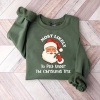 Most Likely To Custom Christmas Sweatshirt, Christmas Funny Group Party Shirt, Matching Family Christmas Sweatshirt