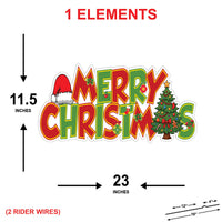 Meowy Christmas Cat Yard Signs, Holiday Outdoor Decorations, Cute Kitty Lawn Decor with Stakes, Festive Pet Garden Xmas Decoration