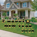 Happy New Year 2026 Yard Sign, Gold Gradient Lawn Decoration, Outdoor New Year’s Eve Party Sign with Stakes, Festive Garden Decor