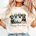 Happy New Year Dachshund Dog Shirt, Cute Puppies Tee, New Year Holiday Pet Shirt