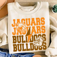 Custom Football House Divided Mascot Sweatshirt, Vintage Team Logo College Shirt, Two College Football Sweatshirt