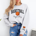 Girls Basketball Sweatshirt, Basketball Girl Tee, Custom Basketball Sweatshirt, Front Sleeve