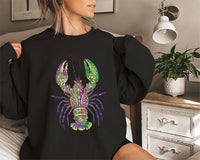 Louisiana Crawfish Sweatshirt, Mardi Gras Crawfish Tee, Louisiana Mardi Gras Sweatshirt