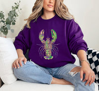 Louisiana Crawfish Sweatshirt, Mardi Gras Crawfish Tee, Louisiana Mardi Gras Sweatshirt