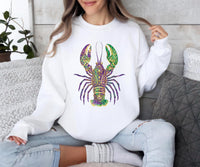Louisiana Crawfish Sweatshirt, Mardi Gras Crawfish Tee, Louisiana Mardi Gras Sweatshirt