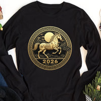 Happy Chinese New Year 2026 Long Sleeve Shirt, Year of The Horse 2026 Shirt, New Year Family Tee