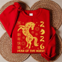 Happy Chinese New Year 2026 Sweatshirt, Year of The Horse 2026 Shirt, New Year Family Sweatshirt