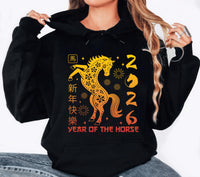 Happy Chinese New Year 2026 Hoodie, Year of The Horse 2026 Shirt, New Year Family Hoodie