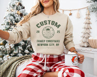 Custom Family Christmas Sweatshirt, Matching Xmas Shirt, Personalized Name Sweatshirt