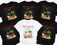 Tropical Family Christmas Shirt, Matching Hawaiian Santa Shirt, Family Christmas Tee