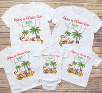 Tropical Family Christmas Shirt, Matching Hawaiian Santa Shirt, Family Christmas Tee