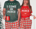 Christmas Couple Shirt, Couples Ugly Christmas Shirt, Come in Peace Matching Christmas Tee