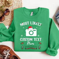 Custom Photo Christmas Family Sweatshirt, Funny Matching Group Shirt, Personalized Christmas Sweatshirt