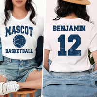 Basketball Mom Custom Name and Number Shirt, Game Day Basketball Mom Shirt, Personalized Basketball Team Tee, Front Back