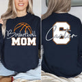 Basketball Mom Custom Name and Number Sweatshirt, Game Day Basketball Mom Shirt, Personalized Basketball Team Sweatshirt, Front Back