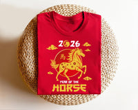 Happy Chinese New Year 2026 Shirt, Year of The Horse 2026 Shirt, New Year Family Tee