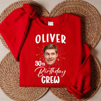 Personalized Birthday Photo Sweatshirt, Custom Face Name Tee, Birthday Party, Funny Custom Photo Sweatshirt