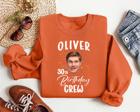 Personalized Birthday Photo Sweatshirt, Custom Face Name Tee, Birthday Party, Funny Custom Photo Sweatshirt