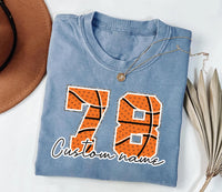 Personalized Basketball Number Shirt, Custom Basketball Mom Tee, Basketball Fan Shirt