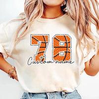 Personalized Basketball Number Shirt, Custom Basketball Mom Tee, Basketball Fan Shirt
